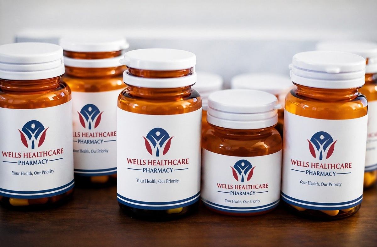 Generic pharmaceutical bottles â€“ Wells Pharmacy Worcester